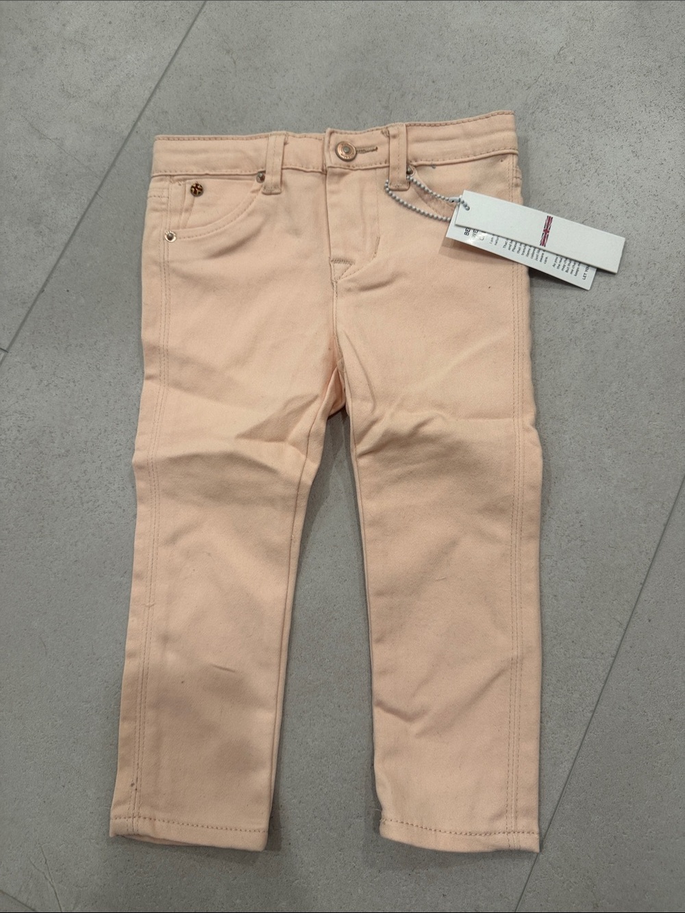 Hudson Jeans Kids Peach/pink Colored Slim soft Stretch Jeans